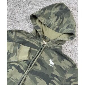 Abercrombie Kids Full Zip Camo Hoodie Hooded Sweatshirt Moose 11 12